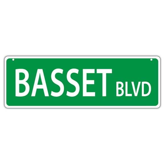 Plastic Street Signs: BASSET BLVD (BASSET HOUND) | Dogs, Gifts
