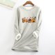 thumbnail image 1 of ICHUANYI Clearance Women's Round Neck Pocket Thickened Plush Warm Long Sleeve Tops ICHUANYI "ICHUANYI", 1 of 5