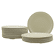 thumbnail image 1 of Set de Platos Redondos de Melamina de 25 cm / 24 piezas color Beige, 1 of 8