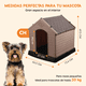 thumbnail image 3 of Casa para Perro Poli Pets Berlín Chica Café con Piso Elevado, Rejillas de Ventilación y Techo Inclinado, 3 of 6