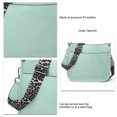 thumbnail image 2 of BIMZUC Women PU Leather Shoulder Bag Wide Strap Casual Crossbody Messenger Bag for Travel, Shopping, and Everyday Use, Light Green, 11x10.6x3.9 Inches, 2 of 4