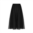 thumbnail image 5 of YUTK Skirt for Women Short - Women's Casual Bead Three-Layer A-Line Medium Length Gauze Skirt Dance Skirt Performance Dance Skirt Black S, 5 of 6