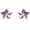 01-Star, variant on American Flag Earrings for Women 925 Sterling Silver 4th of July Stud Earrings Patriotic Cross Earring Red White And Blue USA Flag Fourth of July Independence Day Jewelry Gifts for Women