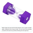 thumbnail image 3 of Uxcell 15 Min Sand Timer,Hexagon with Plastic Cover,Count Down Sand Clock Glass Purple, 3 of 5