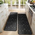 thumbnail image 4 of Kitchen Rugs Sets Of 2,Black Gold Sun Moon Star Pattern Anti Fatigue Kitchen Mat Rugs Non Slip Washable,Decorative Kitchen Floor Mats for Kitchen,Sink,Laundry,17"x47"+17"x47", 4 of 5