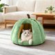 thumbnail image 1 of Pisexur Suministros para mascotas Camas para gatos Tiendas para gatos Camas para perros Cama cueva para gatos semicerrada con bolas de peluche Cama para gatos cubierta superros, gatos y animales, 1 of 6