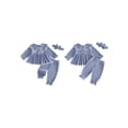 thumbnail image 2 of Loicainy Baby Toddler Girls Fall Clothes Set 3 6 12 18 24 Months 2T 3T Lace Trim Long Sleeve Doll Collar Tops and Elastic Waist Pants Headband Outfits, 2 of 9