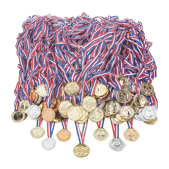 International Games Award Medal Assortment, Stationery, Party Supplies, 72 Pieces