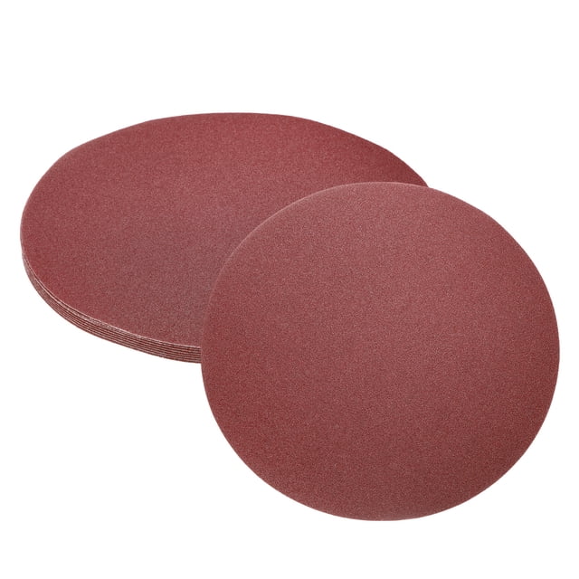 Uxcell 10 Pcs 12'' PSA Discos de Lijado 80 Granos Óxido de Aluminio Autoadhesivos