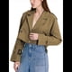 thumbnail image 2 of Chaqueta Corta de Ciclismo para Mujer, Gabardina Informal Cruzada con Cinturón Marrón Oscuro S, 2 of 10