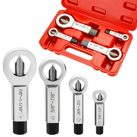 4Pcs Metal Nut Splitter Pressure Nut Splitting Tools for Removing Broken Nuts Fangkenuo