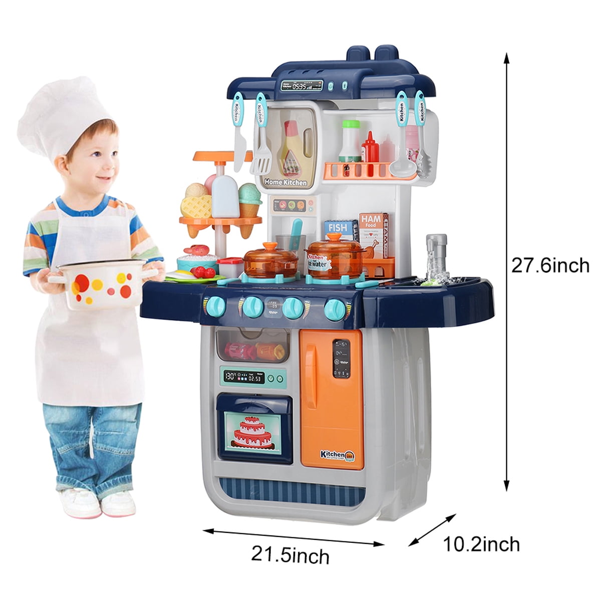 Kitchen Play Set Pretend Baker Kids Toy Cooking Playset Girl Food Gift Toys NEW 