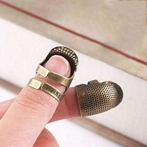 4x Sewing Thimble Adjustable Finger Protector Shield Pin Needle Tool  Home Tool 