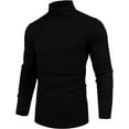 thumbnail image 1 of Daupanzees Mens Slim Fit Turtleneck Sweater Long Sleeve Thermal Shirt Top Autumn Winter Male Knitwear Pullover, 1 of 7