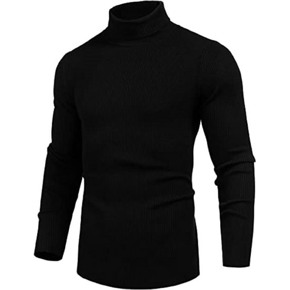 Daupanzees Mens Slim Fit Turtleneck Sweater Long Sleeve Thermal Shirt Top Autumn Winter Male Knitwear Pullover