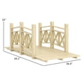 thumbnail image 3 of 5' Wooden Footbridge for Garden Ponds, Creeks, and Backyard Streams | Natural Wood Bridge, 3 of 6