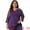 Purple, variant on DARING DIVA Women's Plus Tops Casual Floral V Neck Spring Raglan Top 1X Purple