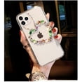 thumbnail image 4 of Compatible with iPhone 14 Clear Case Love Heart Cute Bling Diamond Glitter Rhinestone Sparkle Shiny Bumper Design Soft Silicone Luxury Fashion Protective Transparent Phone Case, 4 of 7