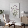 thumbnail image 2 of PixonSign Canvas Print Wall Art Purple Watercolor Wildflower Still Life Nature Wilderness Illustrations Modern Art Botanical Floral Farmhouse/Country Relax/Calm/Cozy - 16"x24", 2 of 5