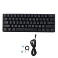 thumbnail image 1 of Teclado mecánico 61 teclas Modo dual Color retroiluminado Juegos Accesorios de computadora universales, 1 of 5