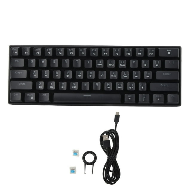 Teclado mecánico 61 teclas Modo dual Color retroiluminado Juegos Accesorios de computadora universales