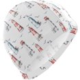 thumbnail image 1 of FYBTO Swimming Cap Watercolor Lighthouses Seagulls Adult FYBTO Polyester, 1 of 4