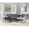 thumbnail image 4 of Bowery Hill Round Marble Top Coffee Table in White, 4 of 10