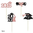 thumbnail image 2 of BUTASY Cupcake Toppers Graduation Season Glitter Paper Flag Party Cake Decoration 24 Pack, 2 of 6