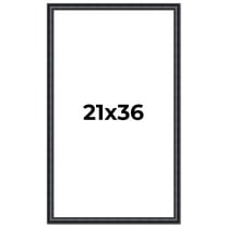 21x36 Frame Black Real Wood Picture Frame Width 1.25 inches | Interior Frame Depth 0.5 inches |
