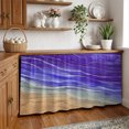 thumbnail image 3 of Purple Ombre Coastal Cabinet Curtain 32"Wx55"L,Dustproof Pantry Door Curtain W/ Self Adhesive Tape,Summer Nautical Beach Ocean Seaside Tall Storage Cover Privacy Drape for Bathroom Kitchen, 3 of 9