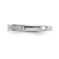 thumbnail image 3 of 14K White Gold Ring Band Wedding Diamond Square , Size 5, 3 of 7