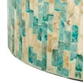 thumbnail image 7 of SAFAVIEH Presley Abstract Round Accent Table, Blue/Gold, 7 of 7