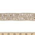 thumbnail image 3 of 1.75 Inch Floral Beaded Sequined Metallic Corded Embroidery On Mesh Trim for Sewing, Costumes, Crafts, and Décor – Sold by the Yard (10 Yards, Gold), 3 of 3