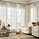thumbnail image 3 of Cortinas jinchan de lino gris pardo sobre beige a rayas, 244 cm, 2 paneles, 3 of 8