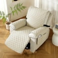 thumbnail image 5 of Lavish Cover 100% Waterproof Recliner Chair Cover, 1 Piece Non-Slip Recliner Chair Slipcovers, Washable Furniture Protector with Pockets & Elastic Straps for Kids Pets, 28 inch, Beige, 5 of 9