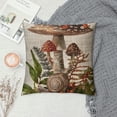 thumbnail image 2 of Qinduosi Cottagecore Room Decor Aesthetic - Fairycore Room Decor - Fall Room Decor - Mushroom Decor Throw Pillow Cover White, 2 of 5
