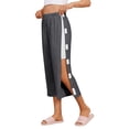 thumbnail image 4 of VV AVEORS Tear Away Capris Sweatpants For Women Breakaway Wide Leg Knee Ankle Replacement Adaptive Pant Dark Gray 2XL, 4 of 8