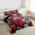 thumbnail image 3 of Homewish Vintage Camouflage Bedding Comforter Set,Watercolor Splatter Ink Twin Comforter Sets,Red Gray Bedding Set For Boys Teens,Ultra Soft Home Decor Reversible,2 Pieces, 3 of 8