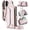 Pink, variant on for Samsung Galaxy A36 5G Wallet Case with 10 Card Slots Zipper Pocket,PU Leather Magnetic Flip Folio Wristlet Shoulder Strap 3-in-1 Crossbody Phone Case Wallet for Women Men,Purple