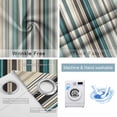 thumbnail image 4 of Teal Blue Striped Blackout Curtains for Bedroom/Living Room, Thermal Insulated Kitchen Curtains, Farmhouse Stripes Modern Abstract Art Grommet Darkening Window Treatment Drapes 52"x72"x2, 4 of 8