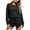 Black, variant on Bloomae Women 2 Piece Outfits Sweat Shorts Sets 2026 Oversized Casual Long Sleeve Crewneck Sweatshirts and Drawstring Short Pants Loose Comfy Lounge Matching Set Sweatsuit Tracksuit Fall Clothes