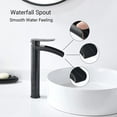 thumbnail image 3 of Tall Bathroom Vessel Sink Faucet, Single Hole Single Handle Waterfall Oil Rubbed Bronze Bathroom Faucet, with Metal Pop Up Drain and Water Supply Lines, 3 of 18