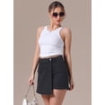 thumbnail image 2 of DARING DIVA Women's High Waist Western Asymmetrical Denim Cargo Skirt 2XL Black, 2 of 7