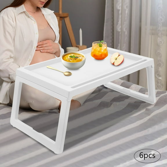 Laptop Table Stand Lap Sofa Bed Tray Foldable PC Notebook Desk With Phone Slot