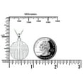 thumbnail image 2 of TANGPOET Circle Cross Female Necklace Sterling Silver Round Pendant For Adult Silver, 2 of 6