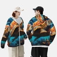 thumbnail image 4 of Vsdgher Colorful Flower Sea Turtle Print Adult Hoodie Shirts Rash Guard for Men Women,Long Sleeve Sun Protection Fishing Shirts for Athletic Running Swim-Medium, 4 of 7