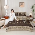 thumbnail image 4 of Homewish Brown Bear Print Queen Comforter Set, Rustic Lodge Cabin Bedding Sets, Teens Kids Adult Women Men Reversible Bedding Comforter Set, Breathable Home Decor, 3 Pieces, 4 of 8