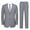 LT GREY, variant on P&L Men's Slim Fit Suit 2 Piece Business Wedding Prom Tux Blazer & Pants