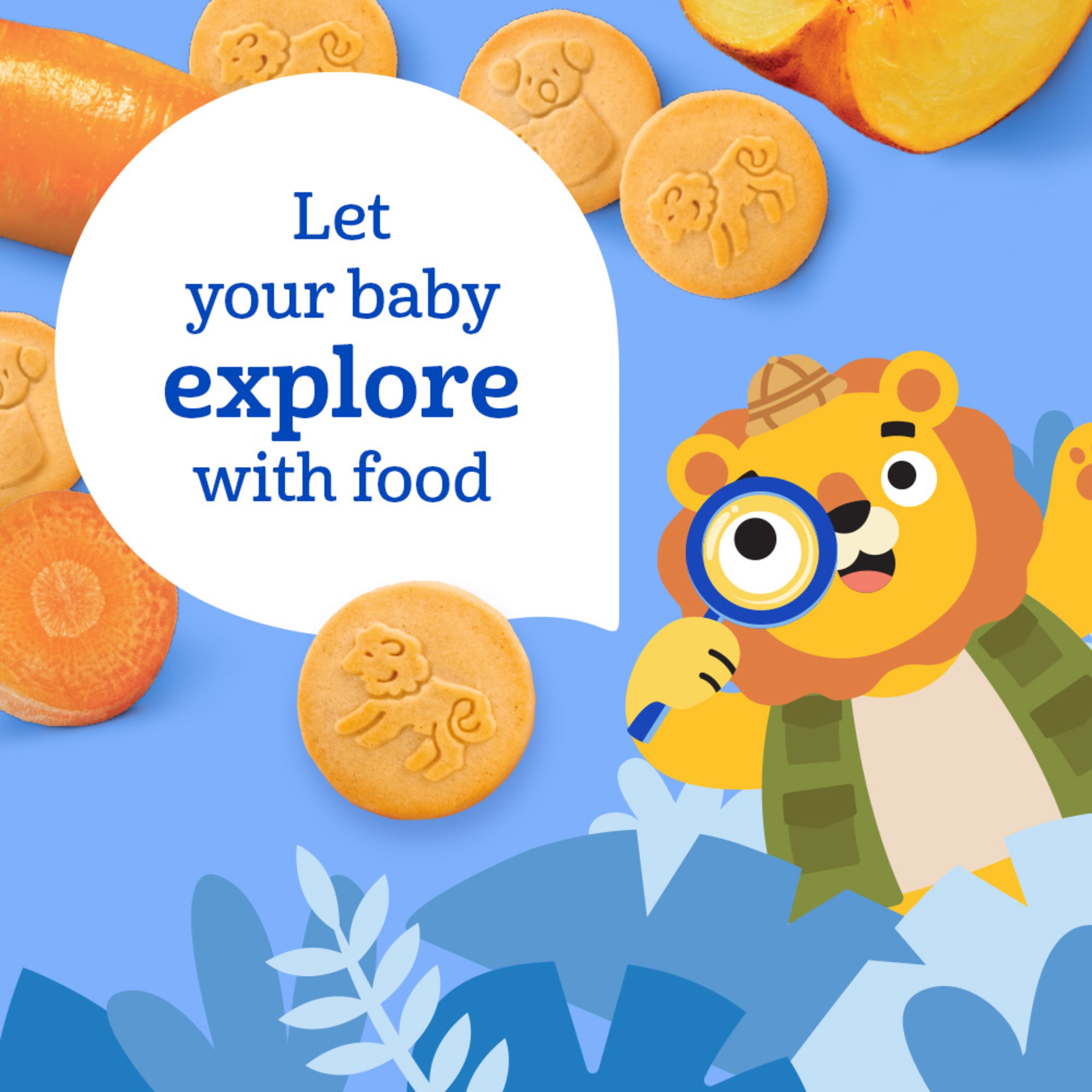 GERBER Lil' Explorers Peach Carrot Biscuits, 12 Months & Up, Made With Real Peach and Carrot