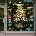 thumbnail image 6 of 2PC Christmas Tree Window Clings Stickers for Glass, Extra Large Xmas Windows Static Stickers, DIY Wall Window Door Mural Showcase Decal Sticker Gold, 6 of 8